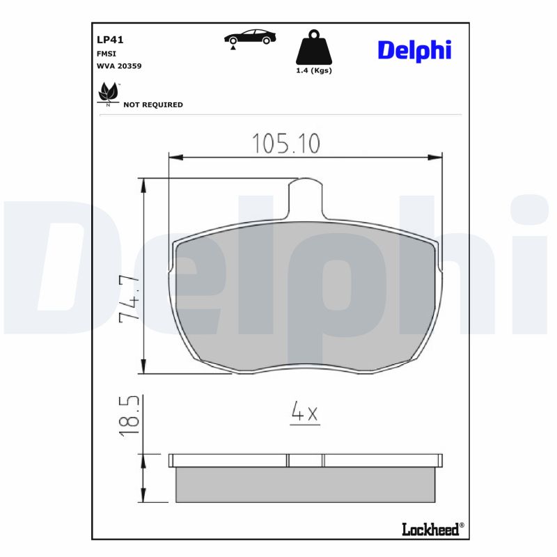 Delphi Diesel Remblokset LP41