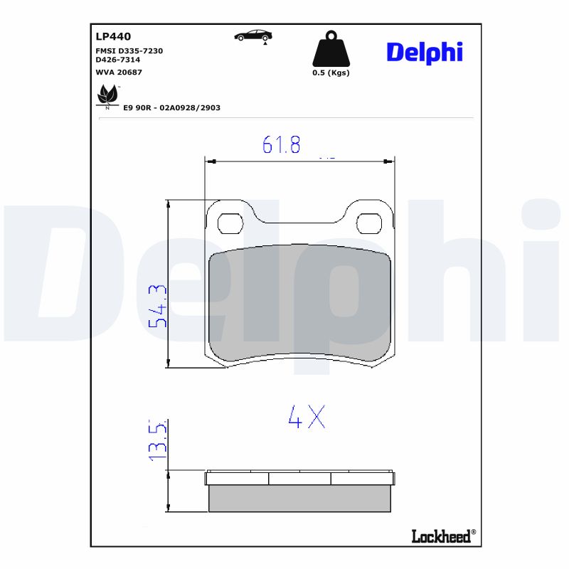 Delphi Diesel Remblokset LP440