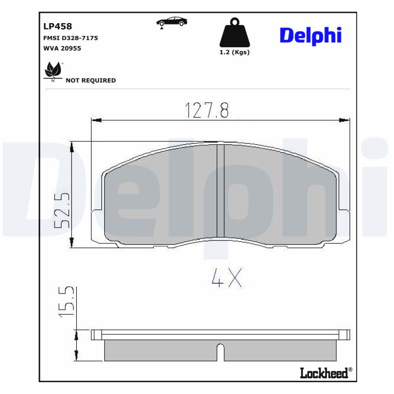 Delphi Diesel Remblokset LP458