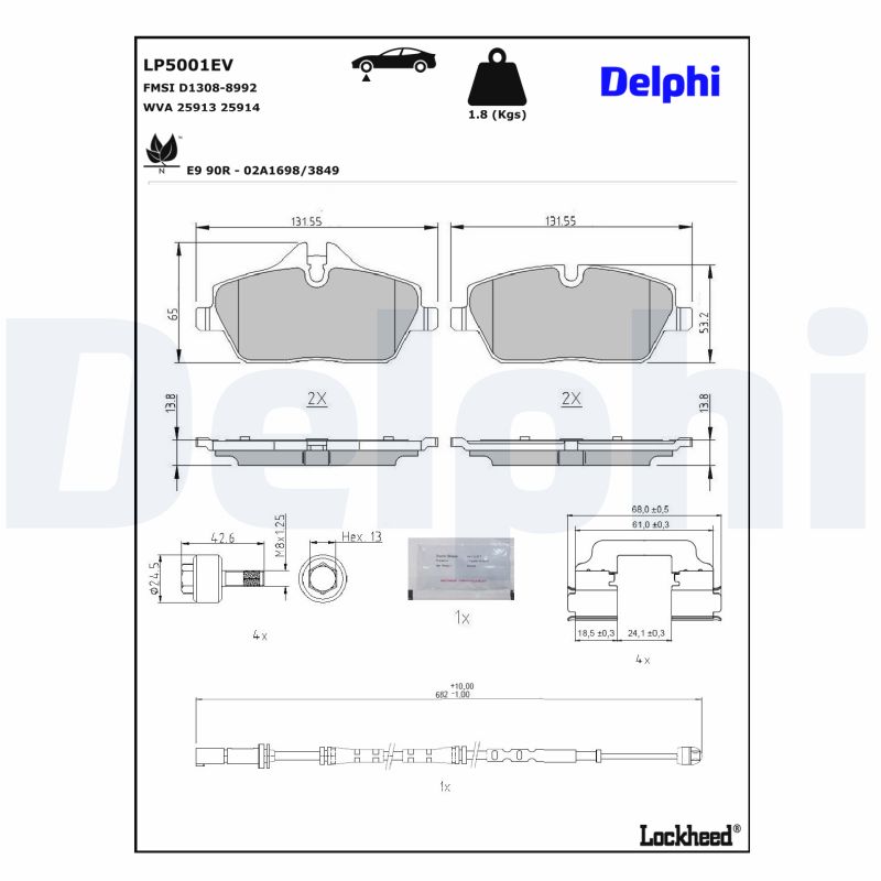 Delphi Diesel Remblokset LP5001EV