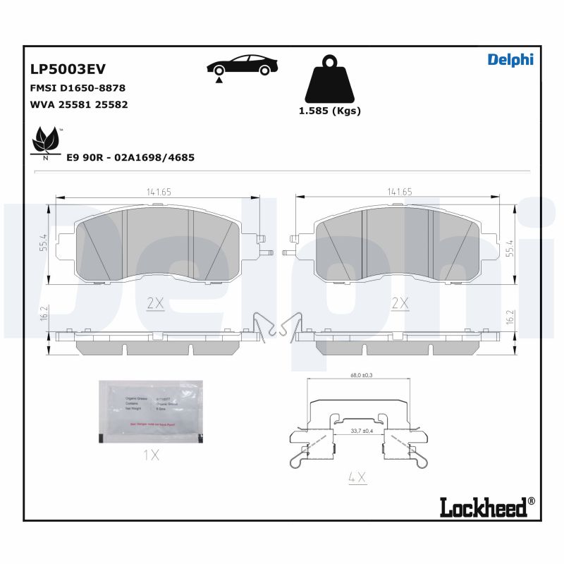 Remblokset Delphi Diesel LP5003EV