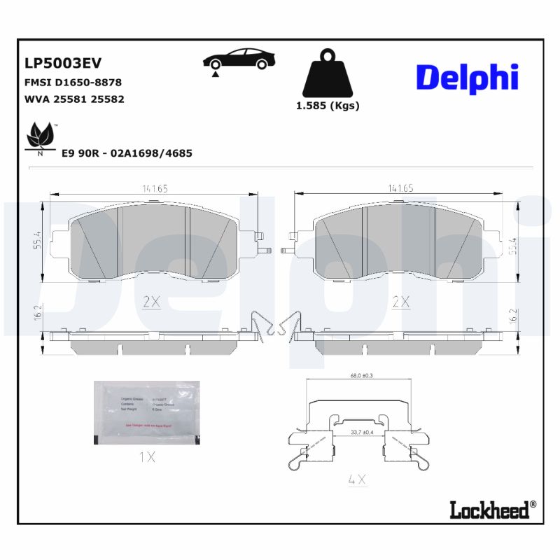 Delphi Diesel Remblokset LP5003EV