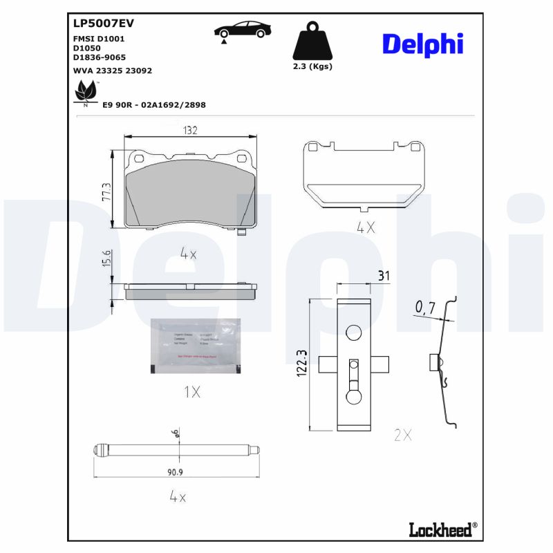 Delphi Diesel Remblokset LP5007EV