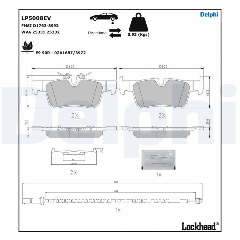 Remblokset Delphi Diesel LP5008EV