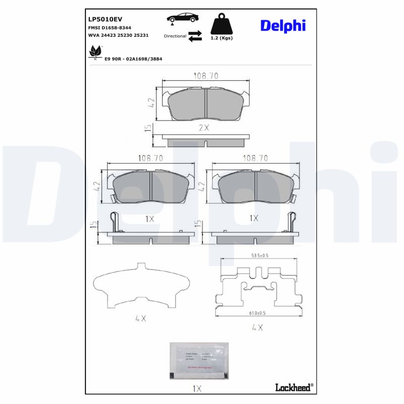 Delphi Diesel Remblokset LP5010EV