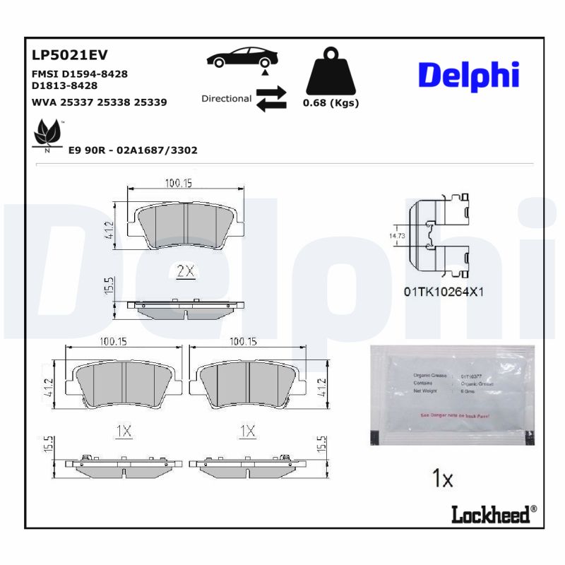 Delphi Diesel Remblokset LP5021EV