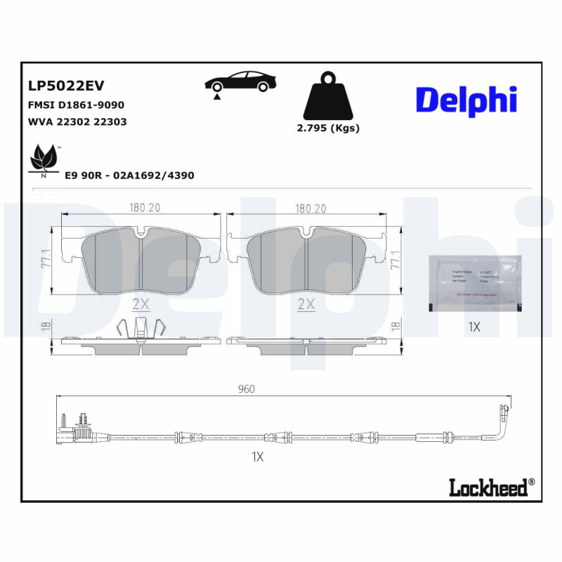 Delphi Diesel Remblokset LP5022EV