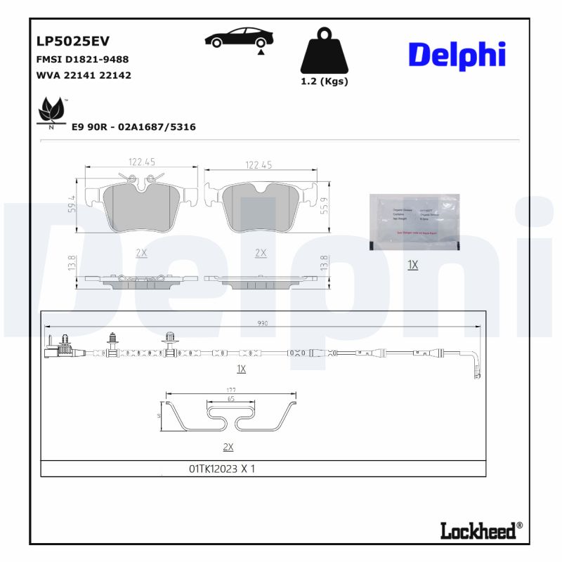 Delphi Diesel Remblokset LP5025EV