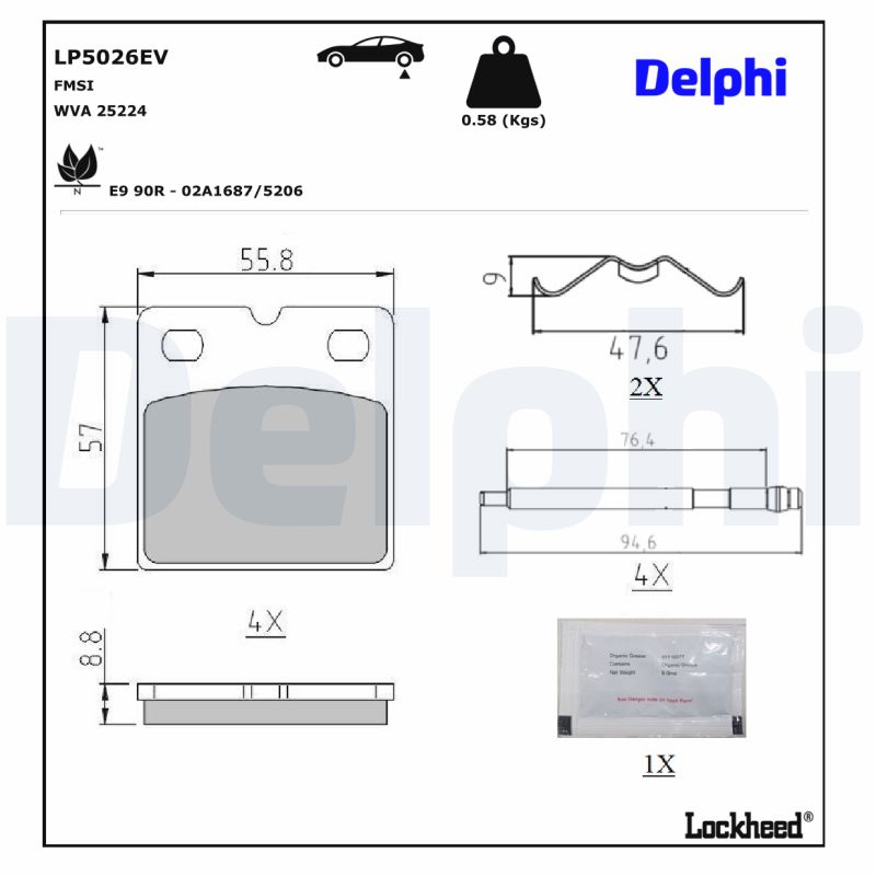 Delphi Diesel Remblokset LP5026EV