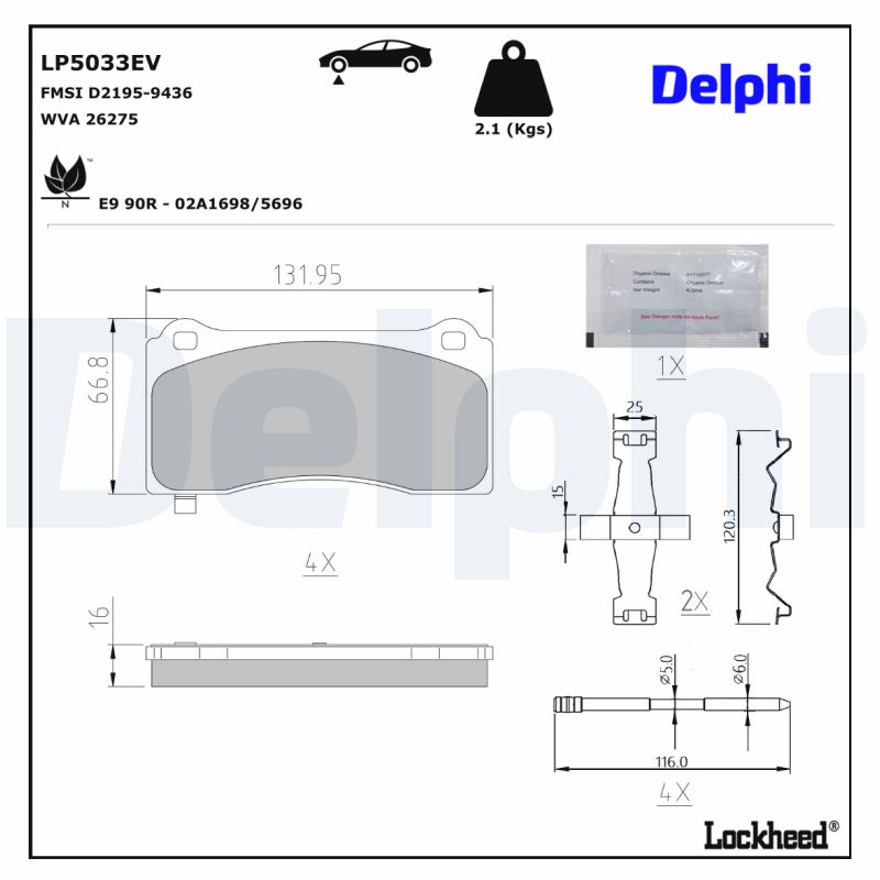 Delphi Diesel Remblokset LP5033EV