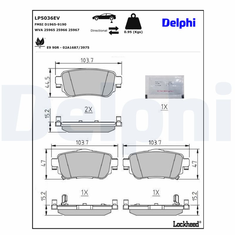 Delphi Diesel Remblokset LP5036EV