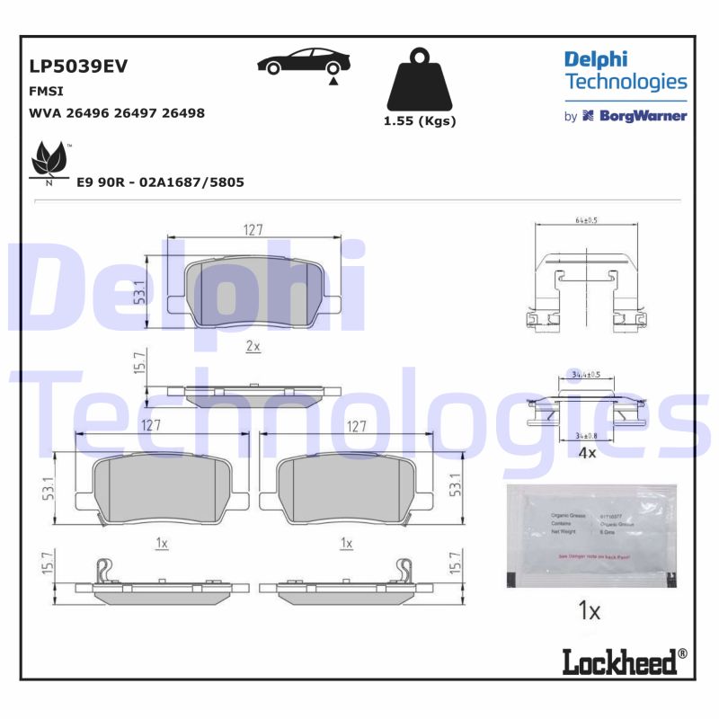 Remblokset Delphi Diesel LP5039EV