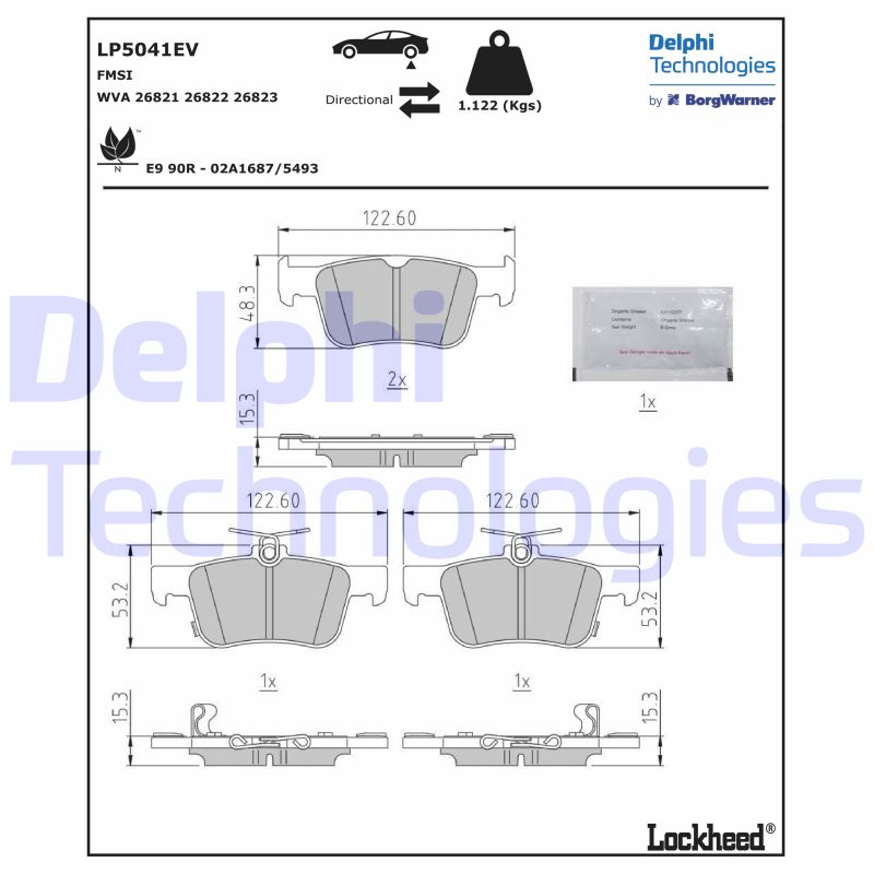 Remblokset Delphi Diesel LP5041EV