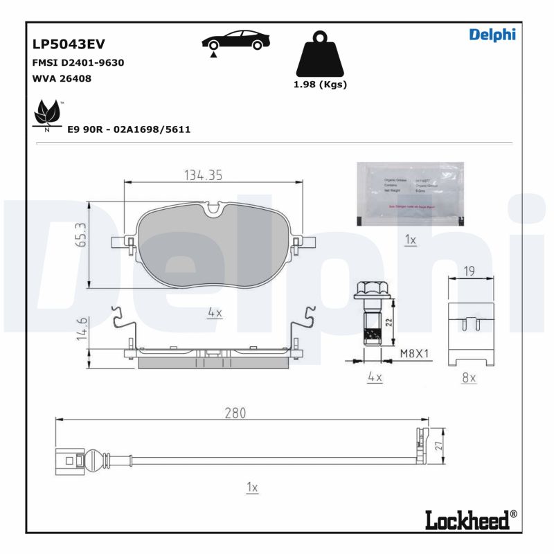 Remblokset Delphi Diesel LP5043EV