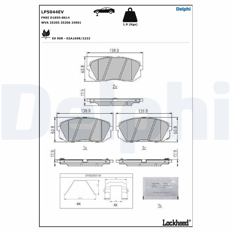 Remblokset Delphi Diesel LP5044EV