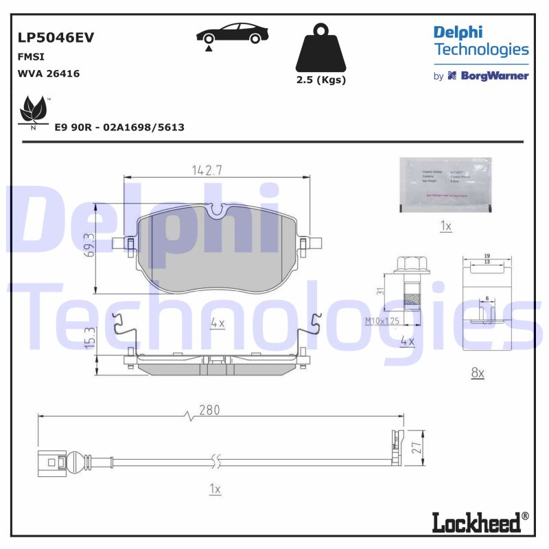 Remblokset Delphi Diesel LP5046EV