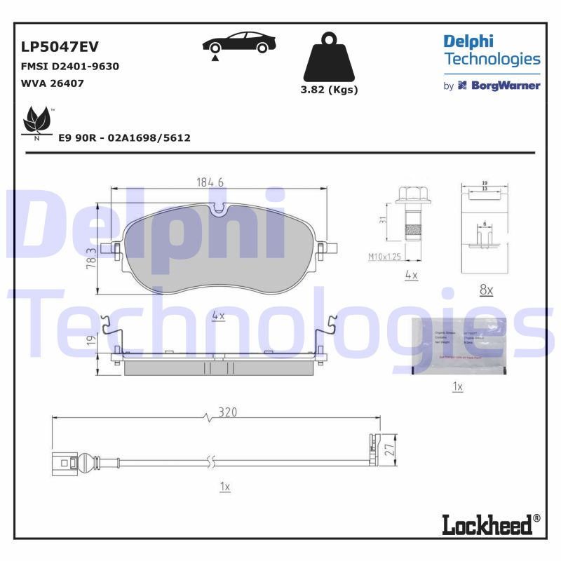 Remblokset Delphi Diesel LP5047EV