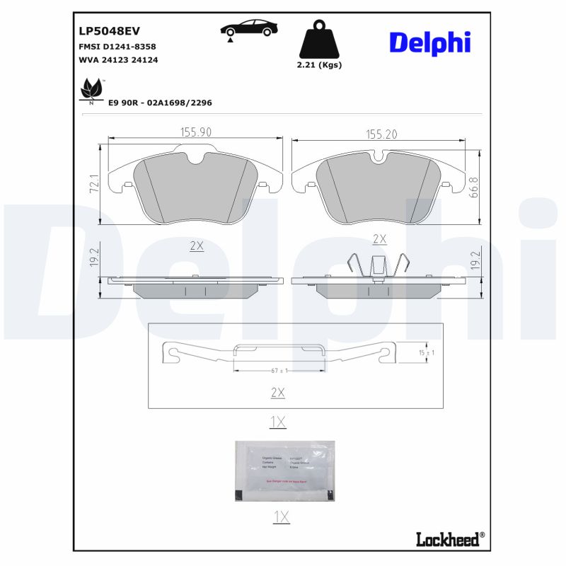 Delphi Diesel Remblokset LP5048EV