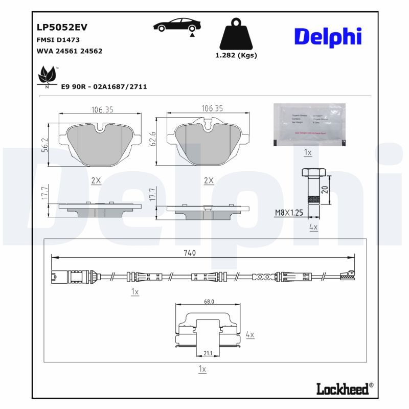 Delphi Diesel Remblokset LP5052EV