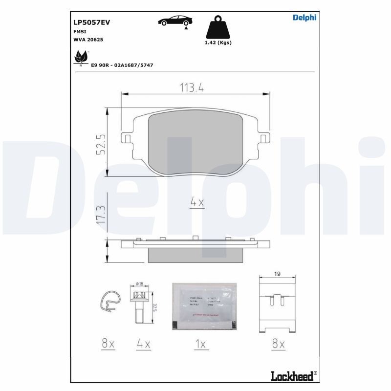 Remblokset Delphi Diesel LP5057EV