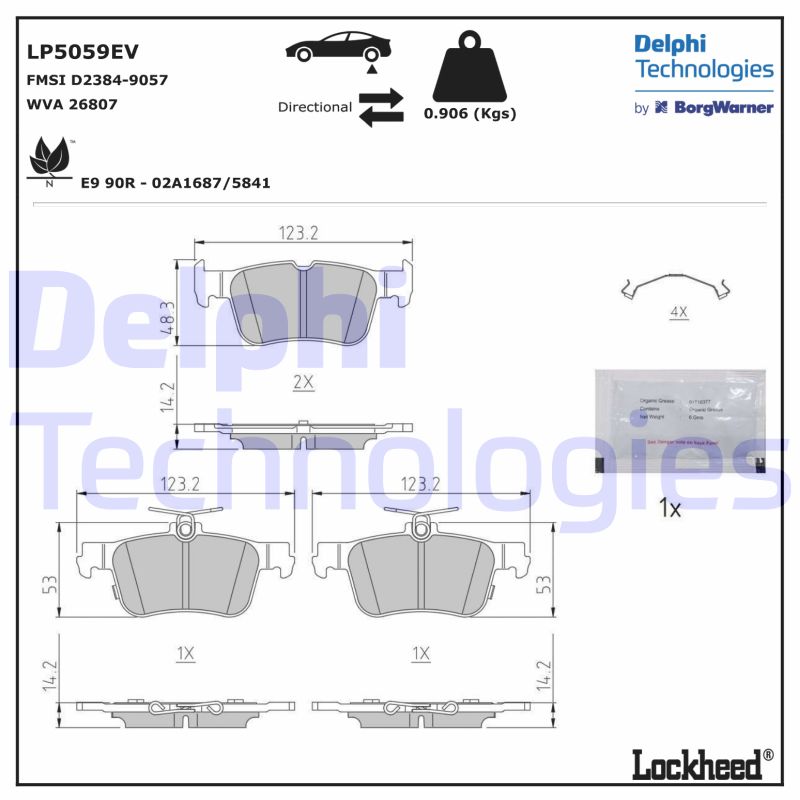Remblokset Delphi Diesel LP5059EV