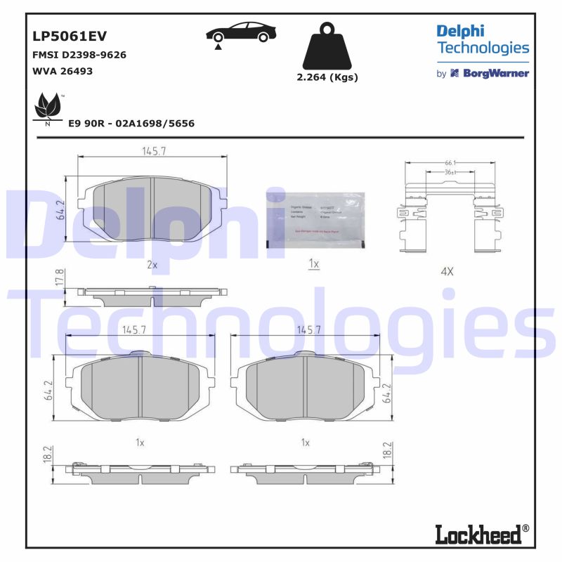 Remblokset Delphi Diesel LP5061EV