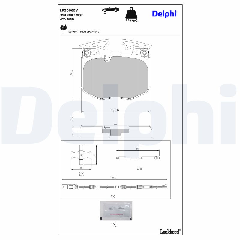 Delphi Diesel Remblokset LP5066EV