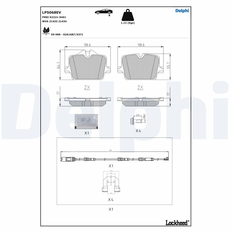 Remblokset Delphi Diesel LP5068EV