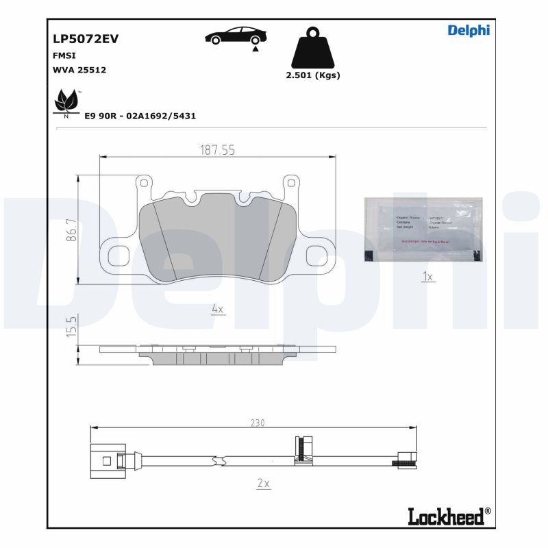 Remblokset Delphi Diesel LP5072EV
