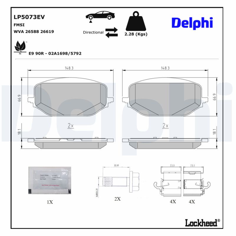Delphi Diesel Remblokset LP5073EV