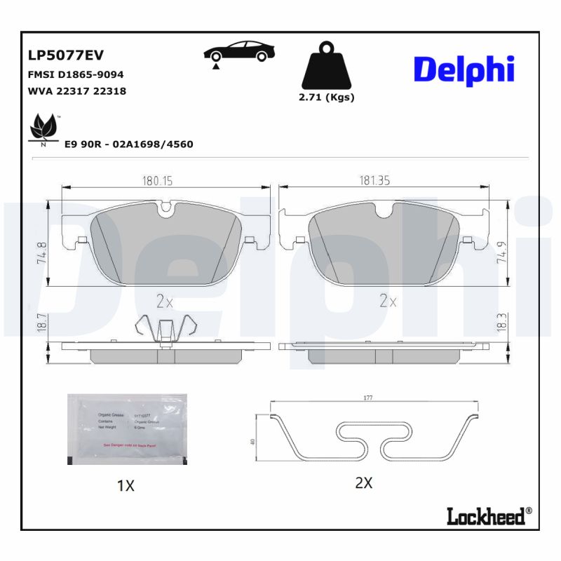 Delphi Diesel Remblokset LP5077EV