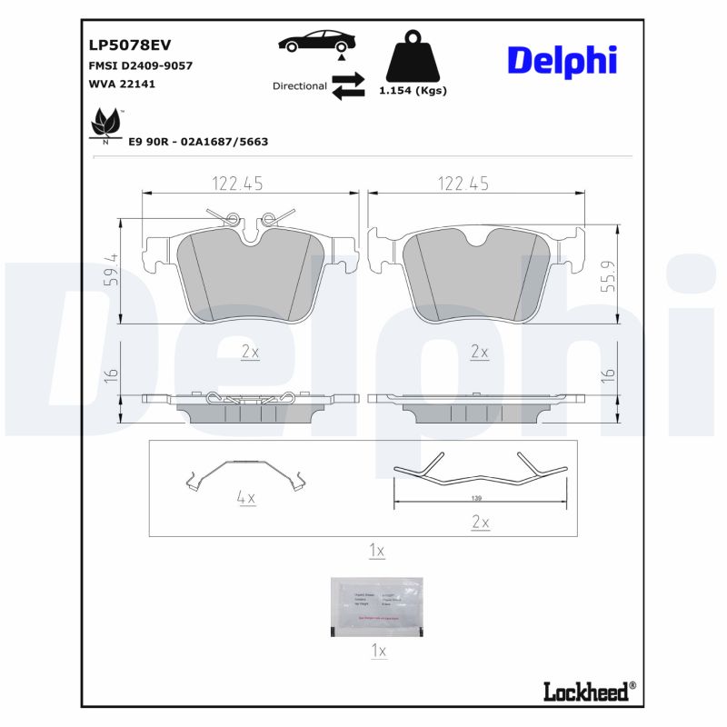 Delphi Diesel Remblokset LP5078EV