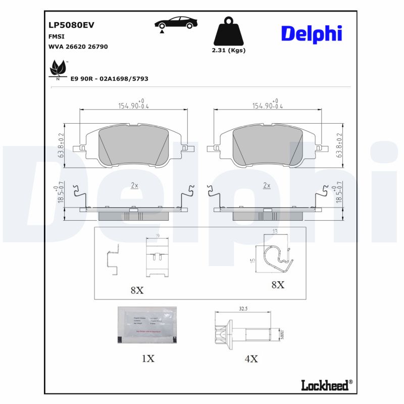 Delphi Diesel Remblokset LP5080EV