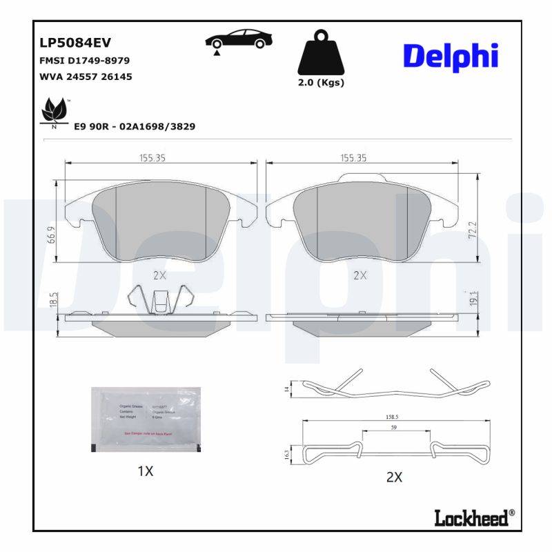 Delphi Diesel Remblokset LP5084EV
