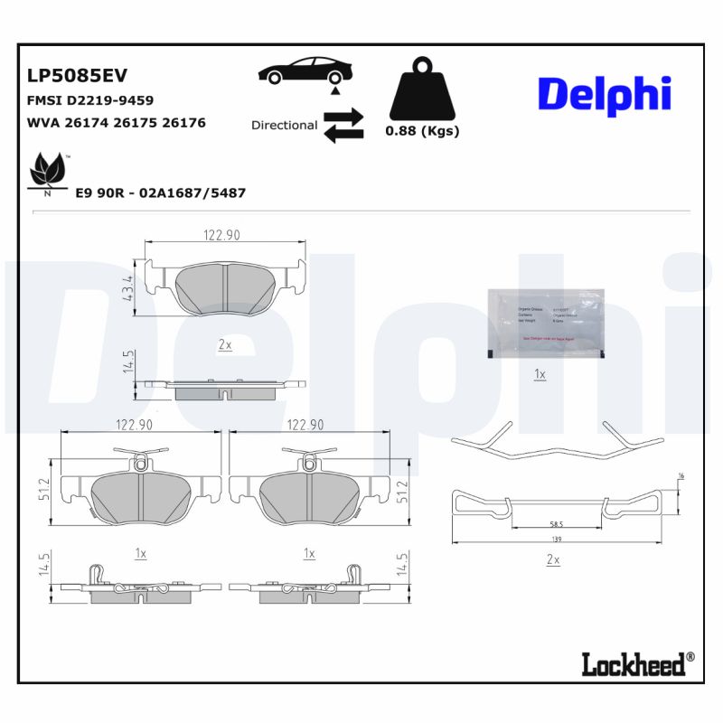 Delphi Diesel Remblokset LP5085EV