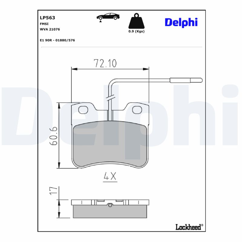 Delphi Diesel Remblokset LP563