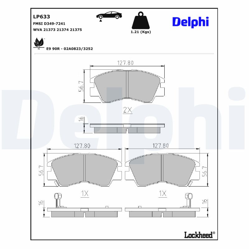 Delphi Diesel Remblokset LP633