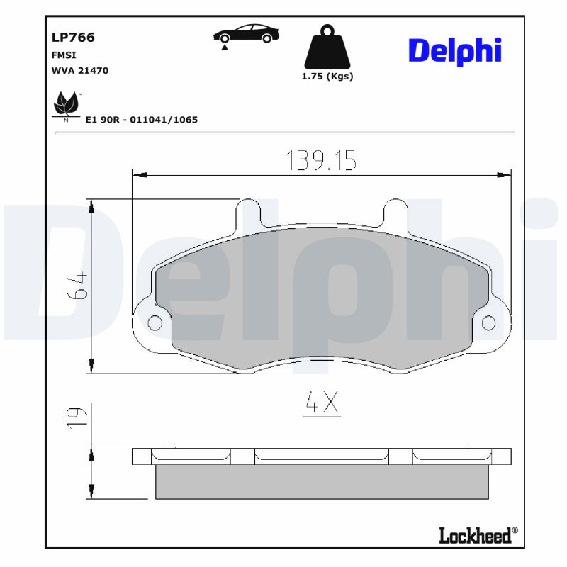 Delphi Diesel Remblokset LP766
