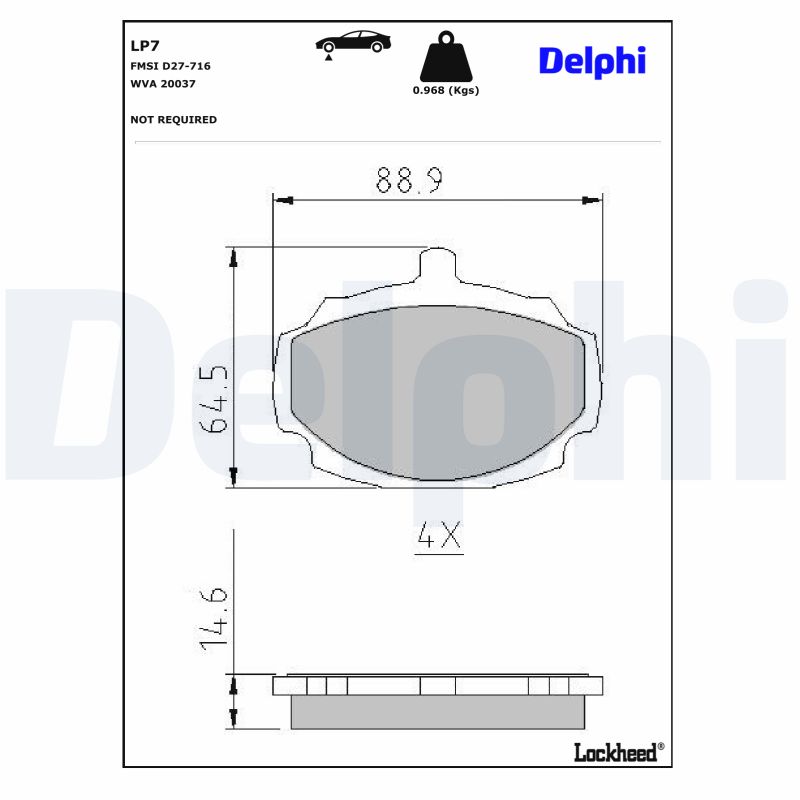Delphi Diesel Remblokset LP7