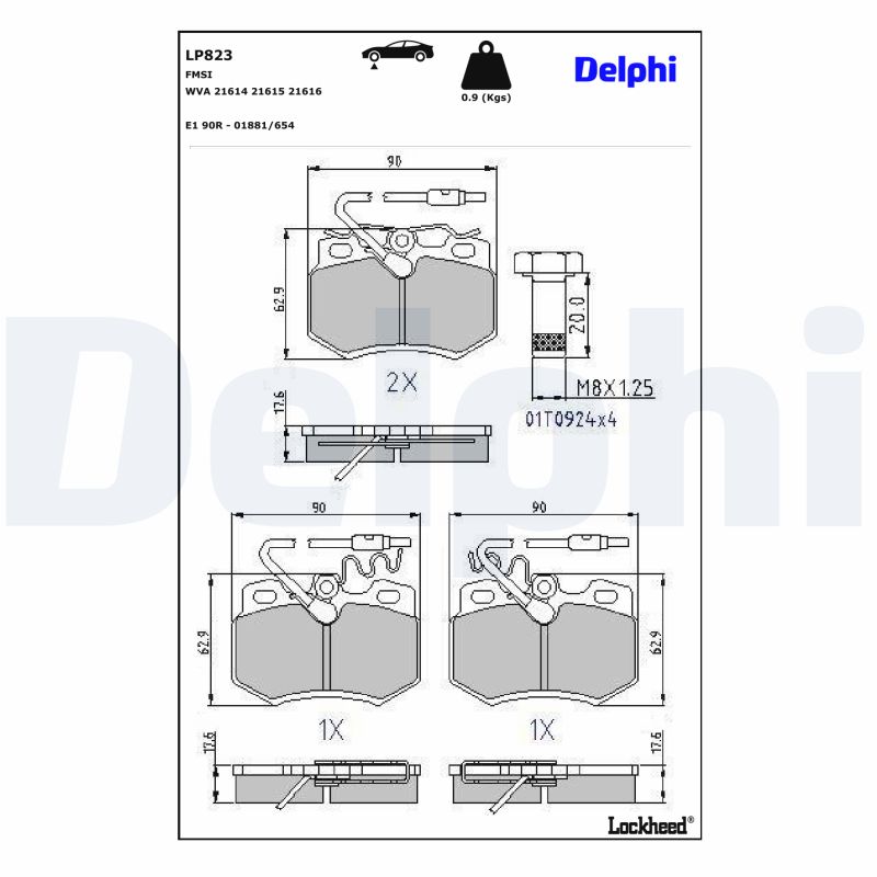 Delphi Diesel Remblokset LP823