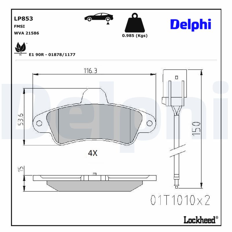 Delphi Diesel Remblokset LP853
