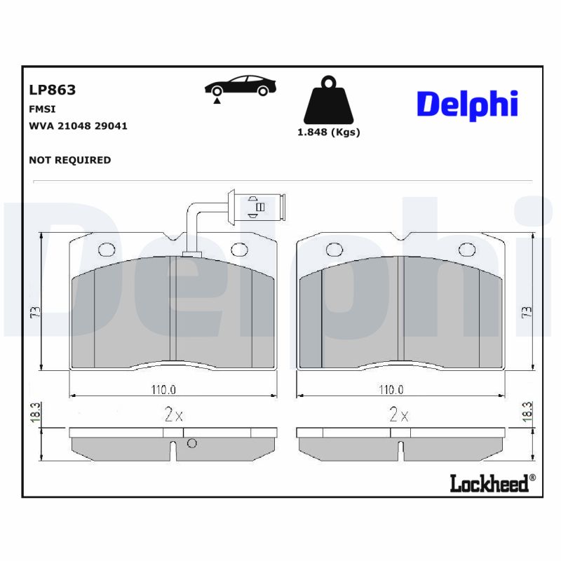 Delphi Diesel Remblokset LP863