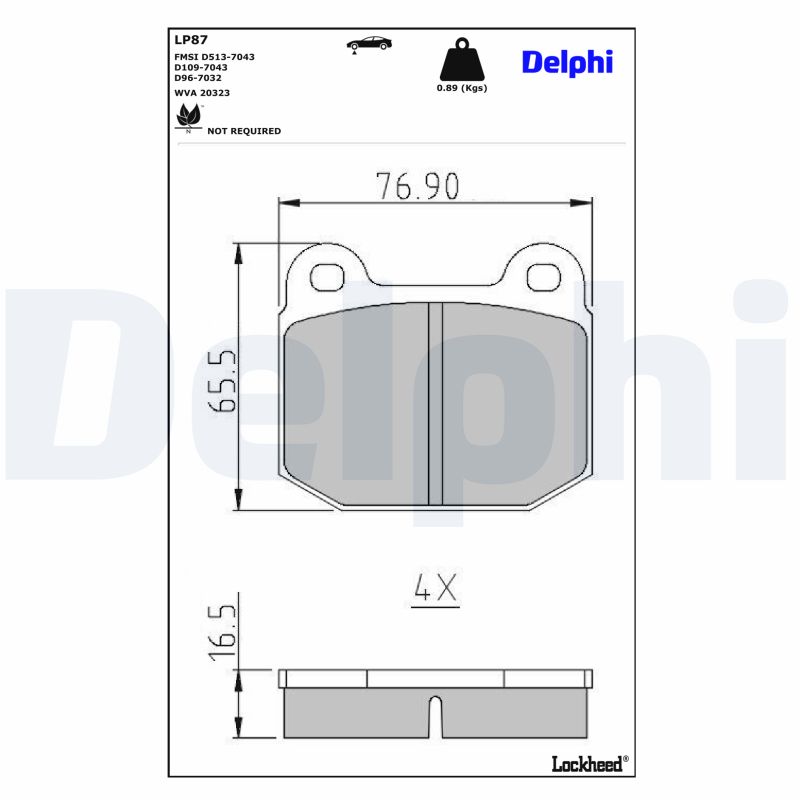 Delphi Diesel Remblokset LP87
