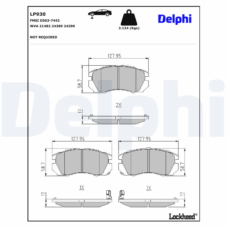 Delphi Diesel Remblokset LP930