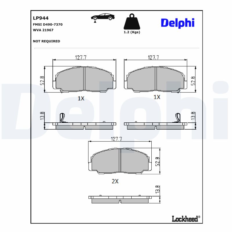 Remblokset Delphi Diesel LP944