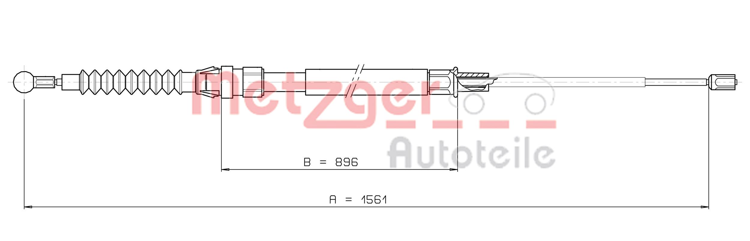 Handremkabel Metzger 10.7627
