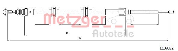 Handremkabel Metzger 11.6682