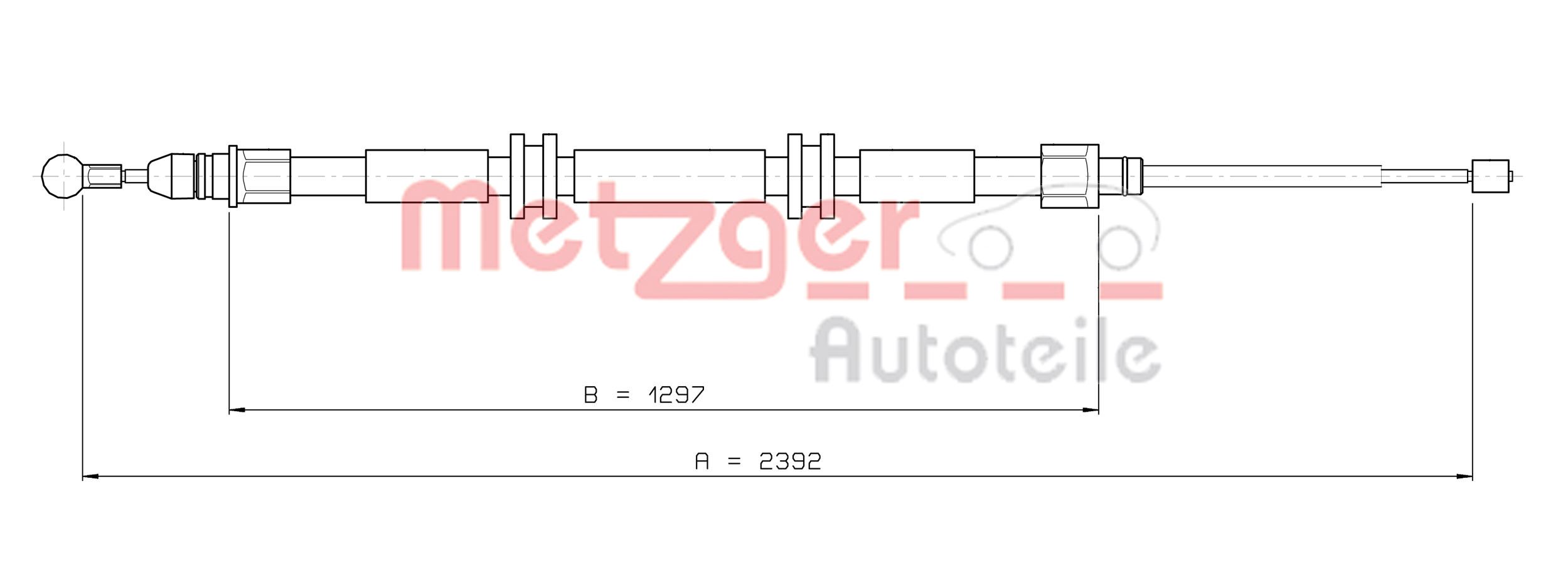 Handremkabel Metzger 11.6686