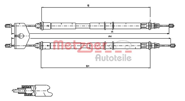 Handremkabel Metzger 11.5453