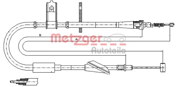 Handremkabel Metzger 11.5744